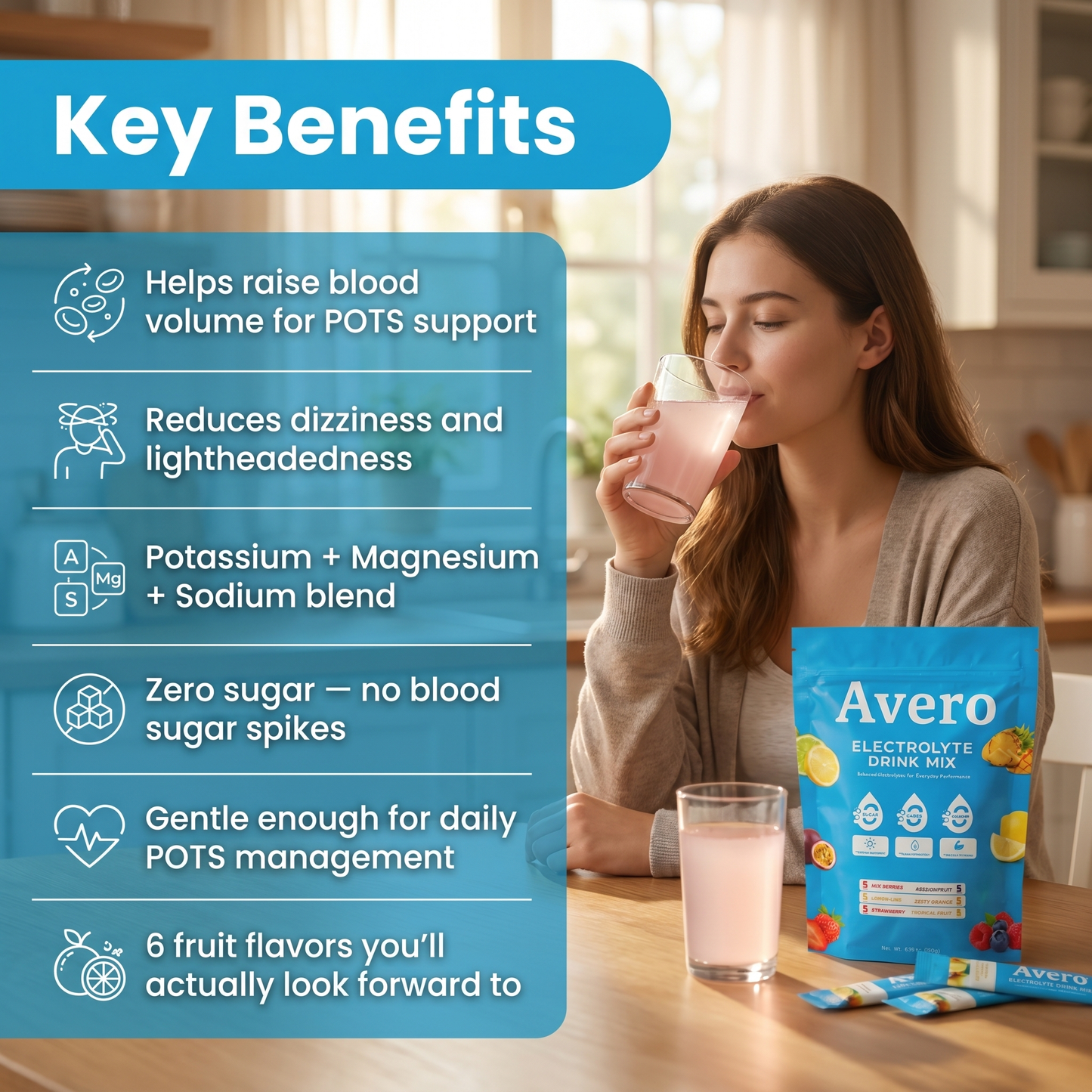 Electrolyte Drink Mix – Daily POTS Support Stick Packs